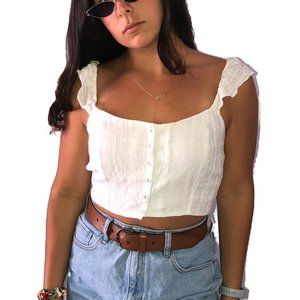 Forever 21 White Crop Top